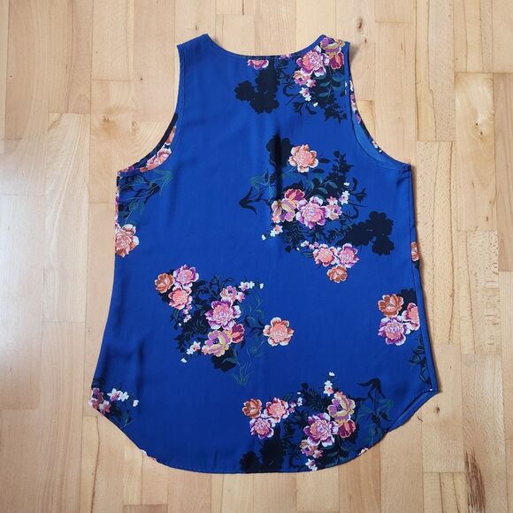 Van Heusen sleeveless blue floral top, Medium - Picture 7 of 7